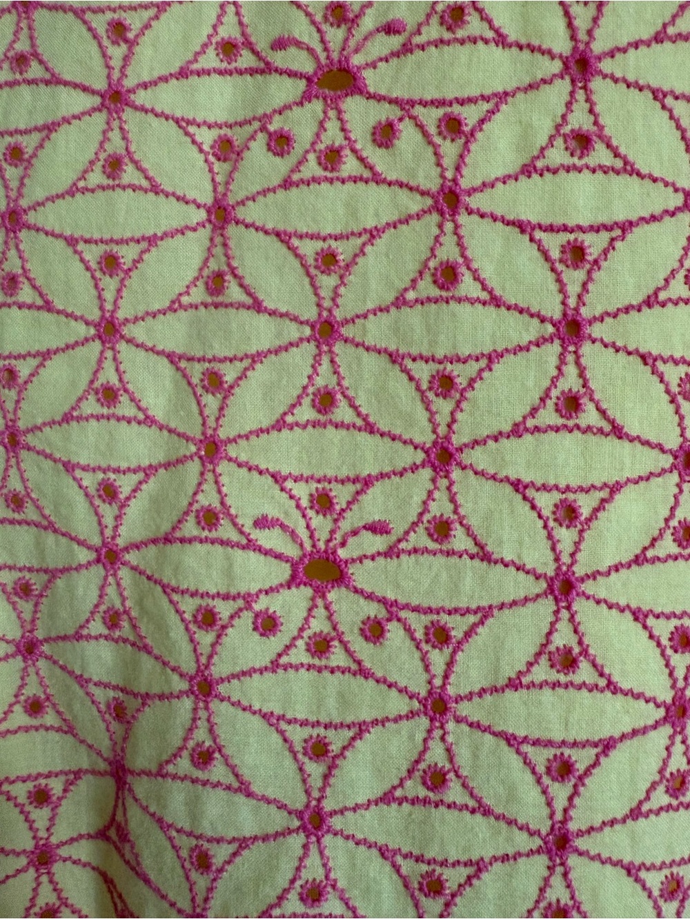 Lilly Pulitzer Yellow & Pink Eyelet Ruffle Hem Dress - Picture 3 of 4